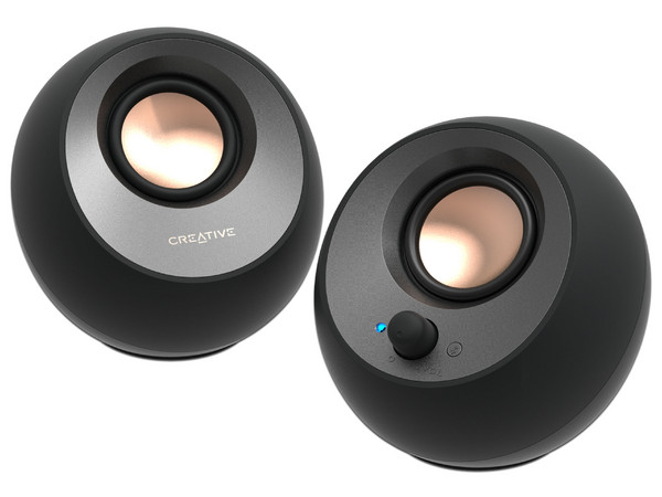 Bocinas Creative Labs para Computadora Pebble V3, Alámbrico/Inalámbrico, 2.0, 8W RMS, Color Negro.