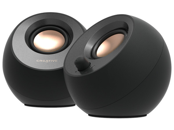 Bocinas Creative Labs para Computadora Pebble V3, Alámbrico/Inalámbrico, 2.0, 8W RMS, Color Negro.