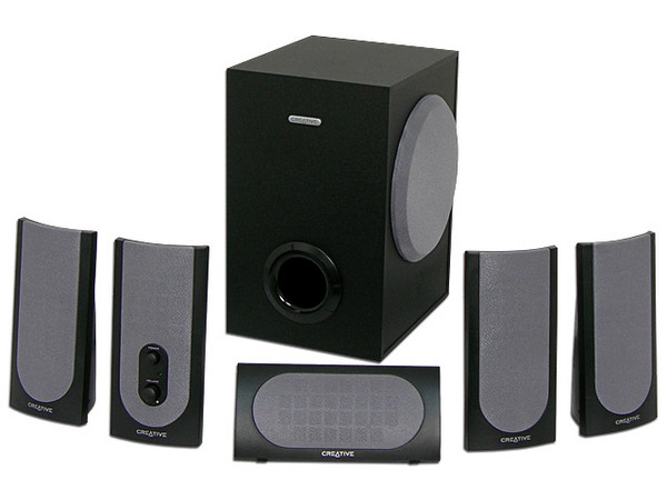 Bocinas Creative SBS 580 5.1, RMS total de 41 Watts.