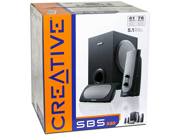 Bocinas Creative SBS 580 5.1, RMS total de 41 Watts.