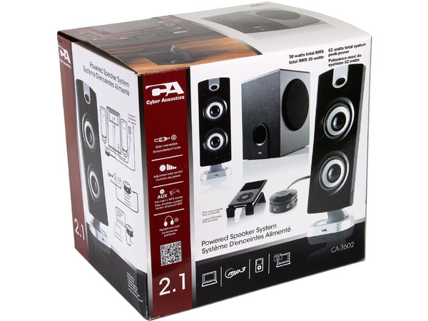 Bocinas 2.1 Cyber Acoustics, 30 Watts RMS