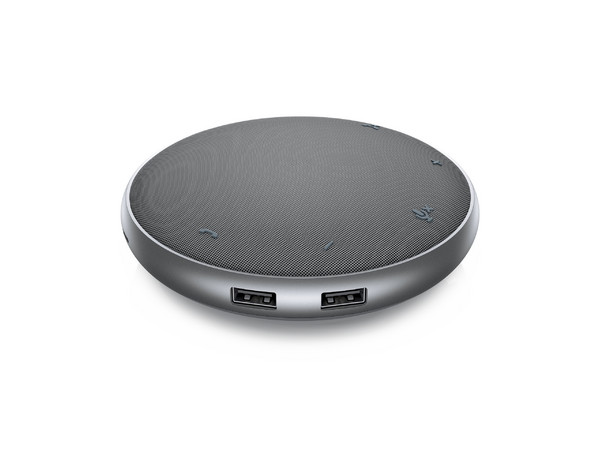 Altavoz DELL MH3021P con Adaptador Multipuerto, Sonido Estéreo, Conectividad USB-C, Ideal para Oficina o Conferencias.