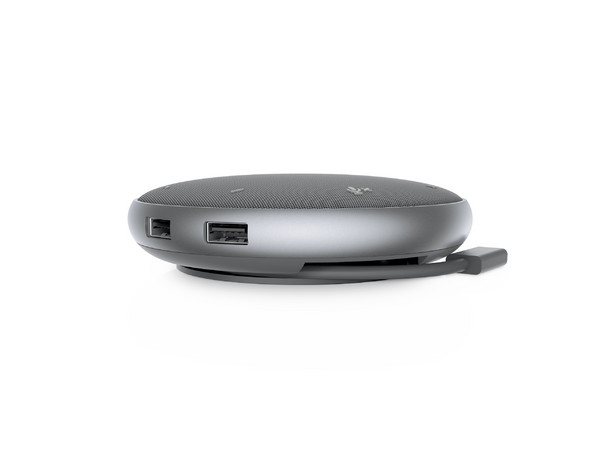 Altavoz DELL MH3021P con Adaptador Multipuerto, Sonido Estéreo, Conectividad USB-C, Ideal para Oficina o Conferencias.