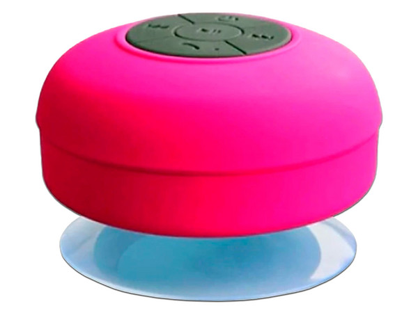 Bocina portátil recargable Waterproof Frequenz 7MT74, Bluetooth. Color Rojo.