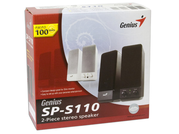  Bocinas Genius SP-S110 100 Watts PMPO, Color Negras