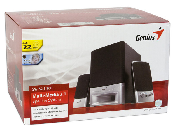 Bocinas Genius SW-S2.1 900 de 22 Watts RMS
