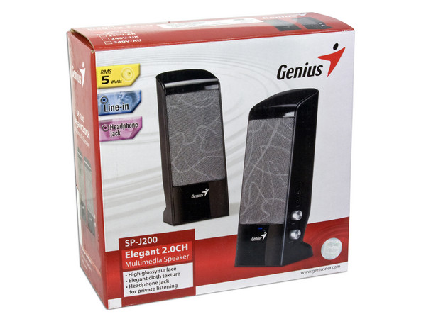 Bocinas Genius SP-J200 5 watts RMS, Color Negro