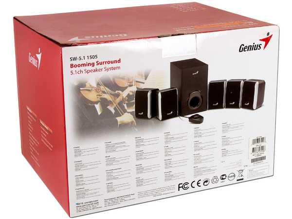 Bocinas Genius Booming Surround, 5.1 canales, 47 Watts RMS.