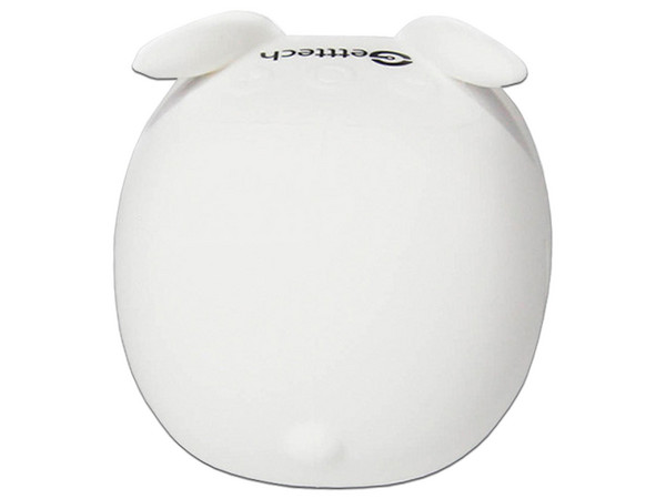 Mini Bocina portátil recargable Getttech GAR-31510, Bluetooth, color blanco/rosa, diseño de conejo.