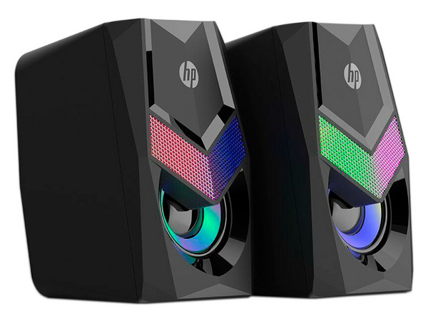 Bocinas HP DHE-6000, Iluminación LED, 3.5mm, 6W RMS, Color Negro.