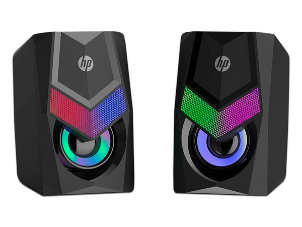Bocinas HP DHE-6000, Iluminación LED, 3.5mm, 6W RMS, Color Negro.