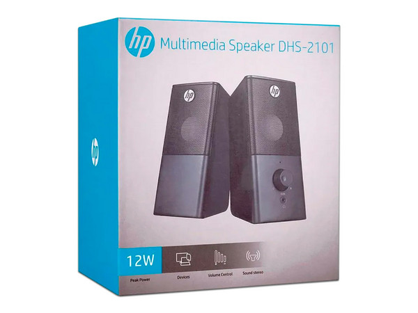 Bocinas HP DHS-2101, 2.0, 3.5mm, Color Negro.
