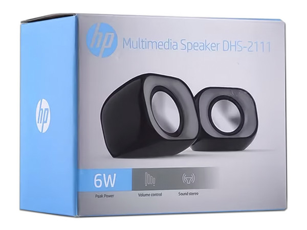 Bocinas 2.0 HP DHS-21112.0 HP Rated Conexión: 3.5 mm jack (audio), USB (5V).