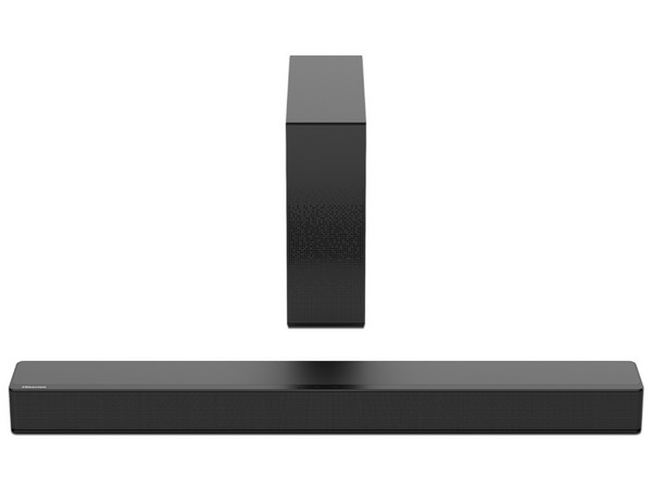 Barra de Sonido Inalámbrica Hisense HS2100 de 120W, 2.1, Bluetooth 5.3, USB, 3.5mm. Color Negro.