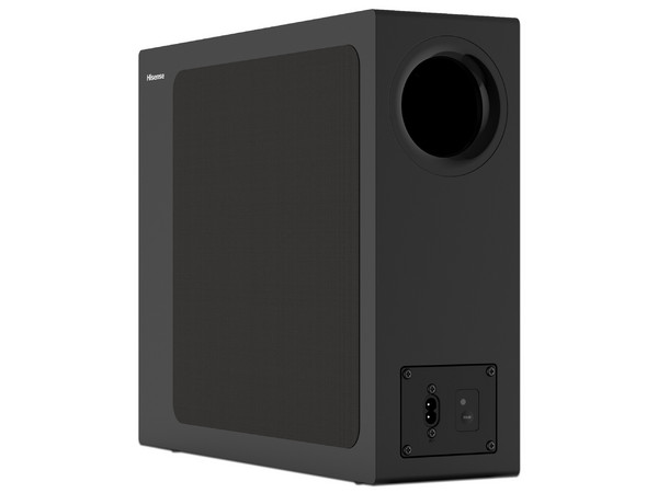 Barra de Sonido Inalámbrica Hisense HS2100 de 120W, 2.1, Bluetooth 5.3, USB, 3.5mm. Color Negro.