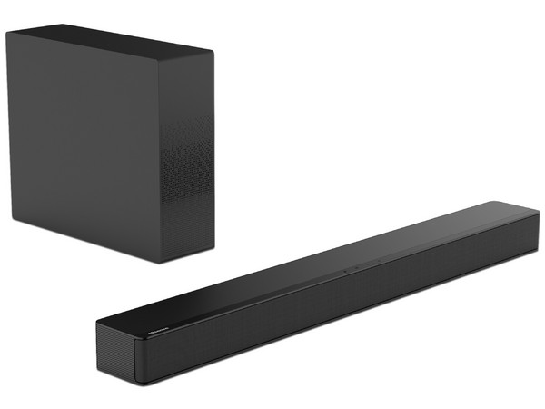 Barra de Sonido Inalámbrica Hisense HS2100 de 120W, 2.1, Bluetooth 5.3, USB, 3.5mm. Color Negro.