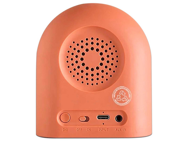 Bocina portátil recargable HUNE Ecologica Sustentable, Bluetooth. Color Café.