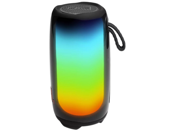 Altavoz portátil JBL Pulse 5, Bluetooth, Resistente al agua, Juego de luces, Color Negro.