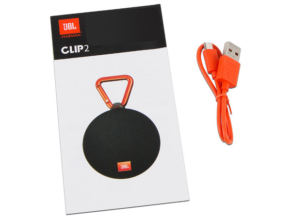 Bocina portátil JBL CLIP 2, recargable, resistente al agua, Bluetooth, 3.5mm. Color Negro