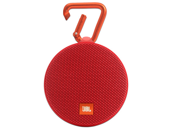 Bocina portátil JBL CLIP 2, recargable, resistente al agua, Bluetooth, 3.5mm. Color Rojo.