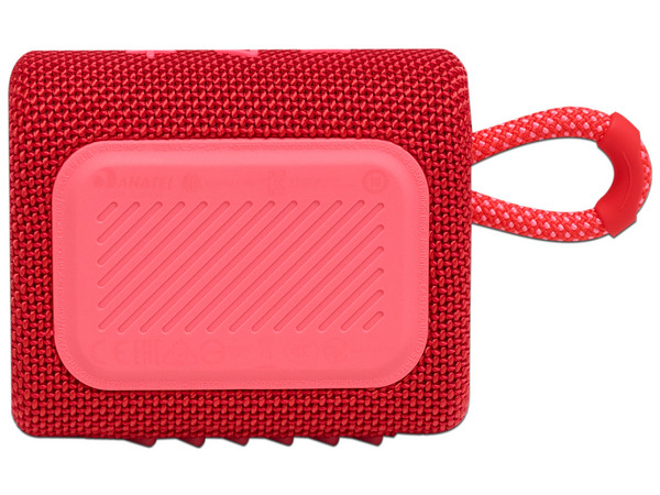 Bocina Portátil JBL Go 3, Bluetooth 5.1, Resistente al agua, IP67. Color Rojo.