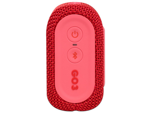Bocina Portátil JBL Go 3, Bluetooth 5.1, Resistente al agua, IP67. Color Rojo.