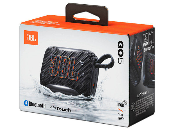 Bocina Inalámbrica JBL GO 5, Potencia de 4.8 W RMS, Respuesta de Frecuencia 100Hz -19kHz, IP68, Bluetooth. Color Negro.