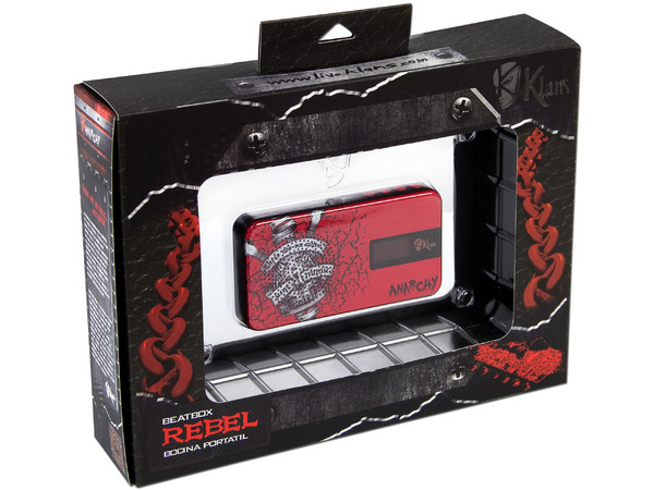 Bocina Portátil Klans Anarchy Rebel. Entradas USB, SD, MMC y 3.5mm.