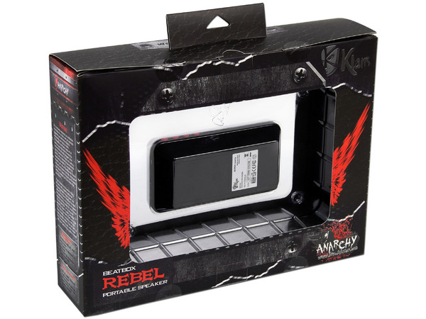 Bocina Portátil Klans Anarchy Rebel. Entradas USB, SD, MMC y 3.5mm.