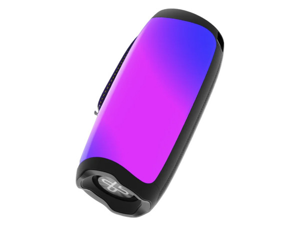 Bocina Portátil Klip Xtreme ZoundFire Pro KBS-350 de 16W RMS, Bluetooth 5.0, 3.5mm, Lector MicroSD, Iluminación LED, TWS. Color Negro.