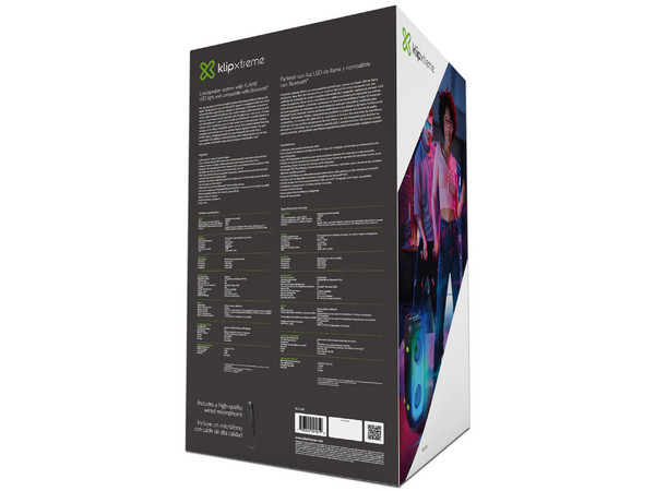 Bafle Klip Xtreme BoomFire de 1200W, Batería Recargable, Frecuencia de Respuesta 80 Hz - 15 kHz, USB, Bluetooth, Color Negro.