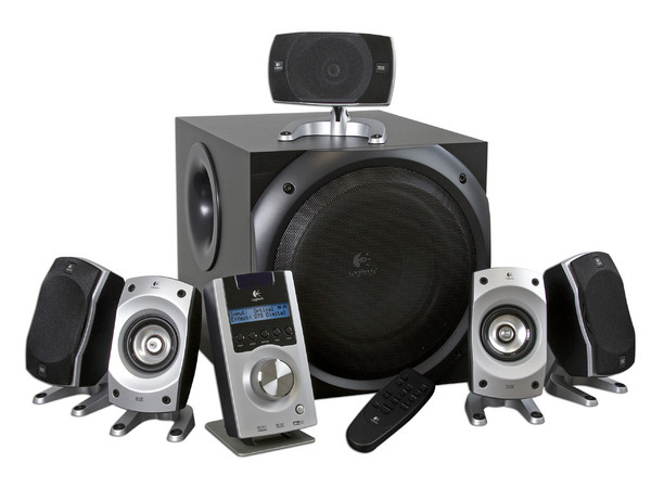 Bocinas Logitech Z-5500 Digital, Auténtico Sonido 5.1 Dolby Digital y DTS, Certificación THX, 505 Watts RMS de Poder total. Ideales para Xbox 360 y PlayStation 3.