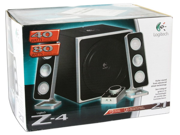 Bocinas Logitech Z-4, 2.1, Potencia RMS total 40 Watts
