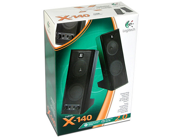Bocinas Logitech X-140 Sonido Estéreo con Graves Mejorados, RMS total de 5 Watts.