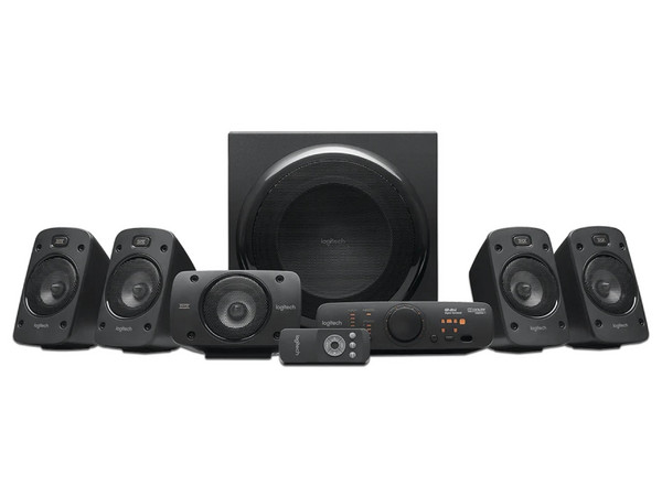 Bocinas Logitech Z906 Digital, Auténtico Sonido 5.1 Dolby Digital y DTS, Certificación THX, 500 Watts RMS.