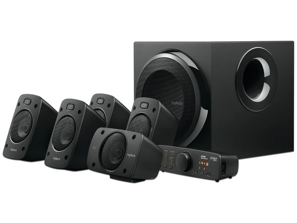 Bocinas Logitech Z906 Digital, Auténtico Sonido 5.1 Dolby Digital y DTS, Certificación THX, 500 Watts RMS.