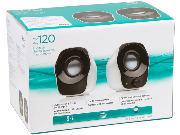 Bocinas Portátiles Logitech z120 para Laptop, USB.