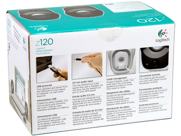 Bocinas Portátiles Logitech z120 para Laptop, USB.