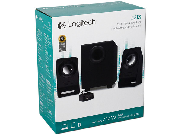 Bocinas Logitech Z213 estéreo 2.1, 7 Watts RMS, 3.5mm.