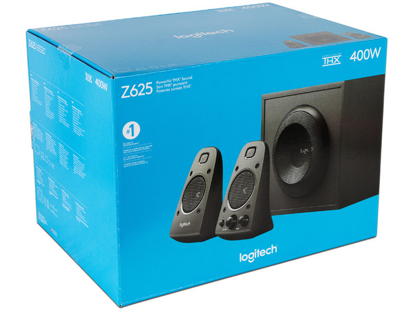 Bocinas Logitech Z625 estéreo 2.1, Certificación THX, 200 Watts (RMS)