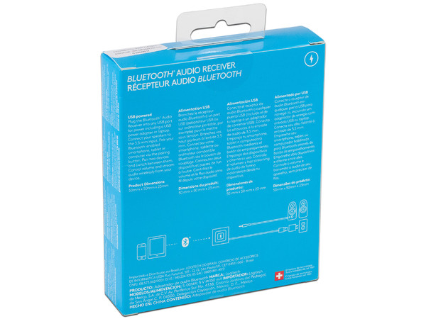 Receptor de Audio Logitech Bluetooth, 3.5mm, Hasta 15m de alcance.