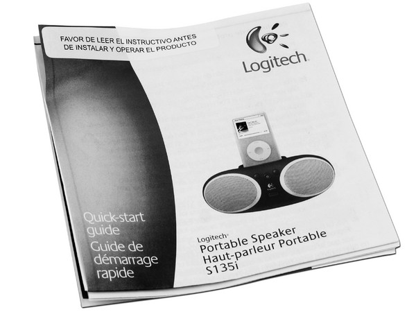 Bocinas Logitech Portables S135i para iPod. Color Negras