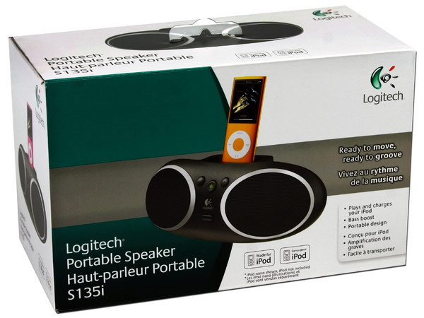 Bocinas Logitech Portables S135i para iPod. Color Negras