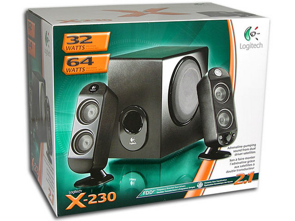 Bocinas Logitech X-230 2.1, Potencia RMS total 32 Watts