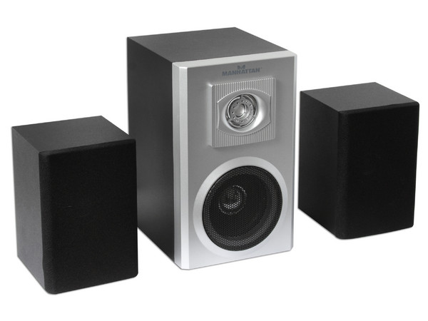 Bocinas Manhattan 3200 Series con SubWoofer, Color Negro/Plateado