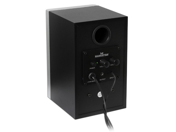 Bocinas Manhattan 3200 Series con SubWoofer, Color Negro/Plateado