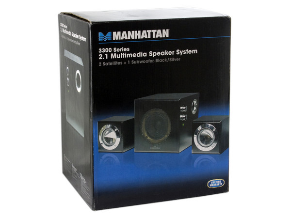Bocinas Manhattan 3300 Series con SubWoofer, Color Negro
