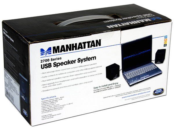 Bocinas Manhattan Serie 2700, USB. Negras