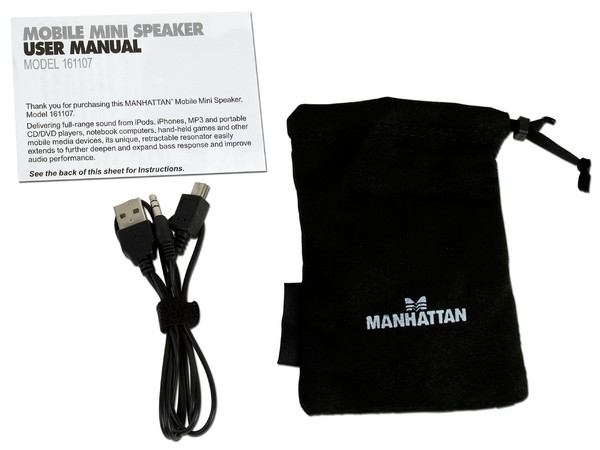 Bocina de Bolsillo Manhattan. para MP3, MP4, Celular o cualquier dispositivo con salida de 3.5mm