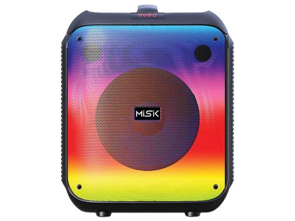 Bocina Misik Bafle MS231, 8000 Watts RMS, Batería recargable, Radio FM, USB/SD, Incluye Micrófono.